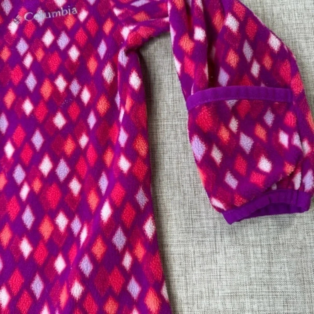 Columbia‎ full body Fleece bodysuit Size 6-12 Months girl foldover cuffs